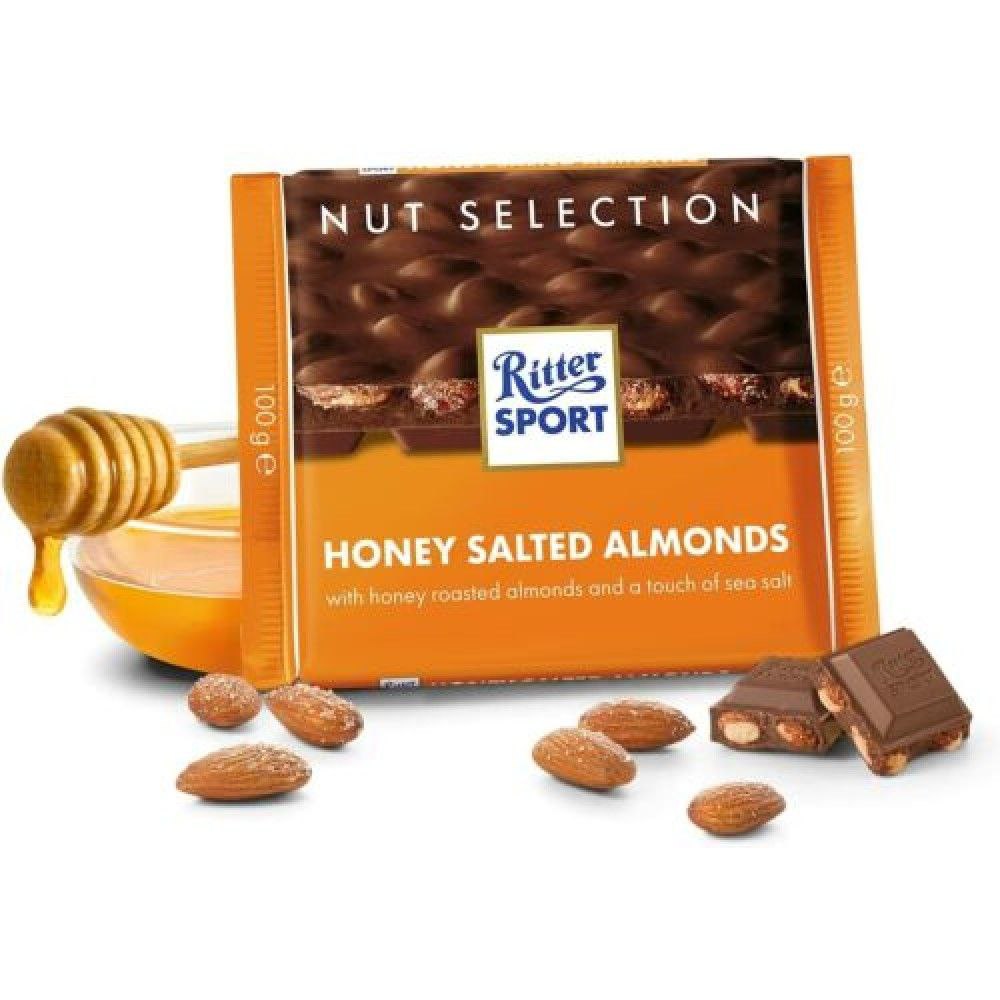 Шоколад Riter Sport Honey Salted Almonds 100г